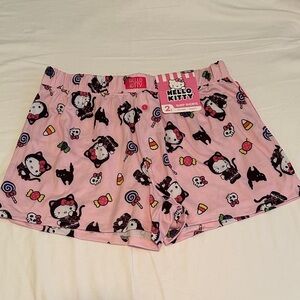Hello Kitty Pink Patterned Sleep Shorts set of 2 NWT cute